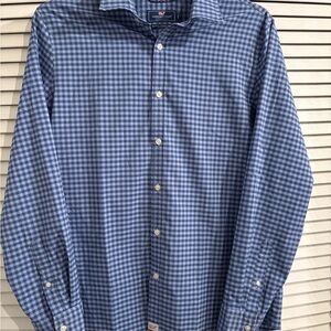 NWOT Vineyard Vines Navy Checkered Button Down Shirt